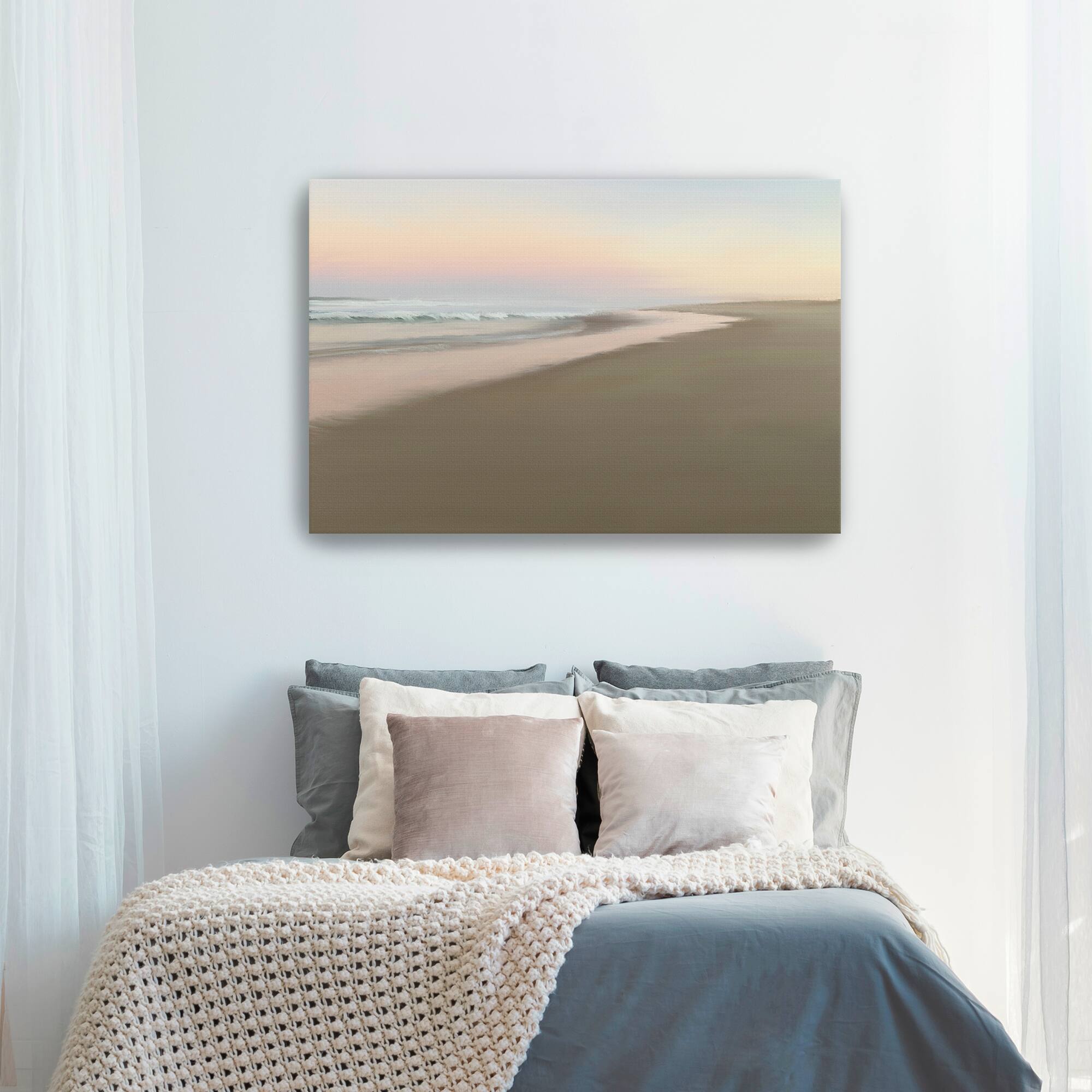 Soft Beach Embrace Canvas Giclee
